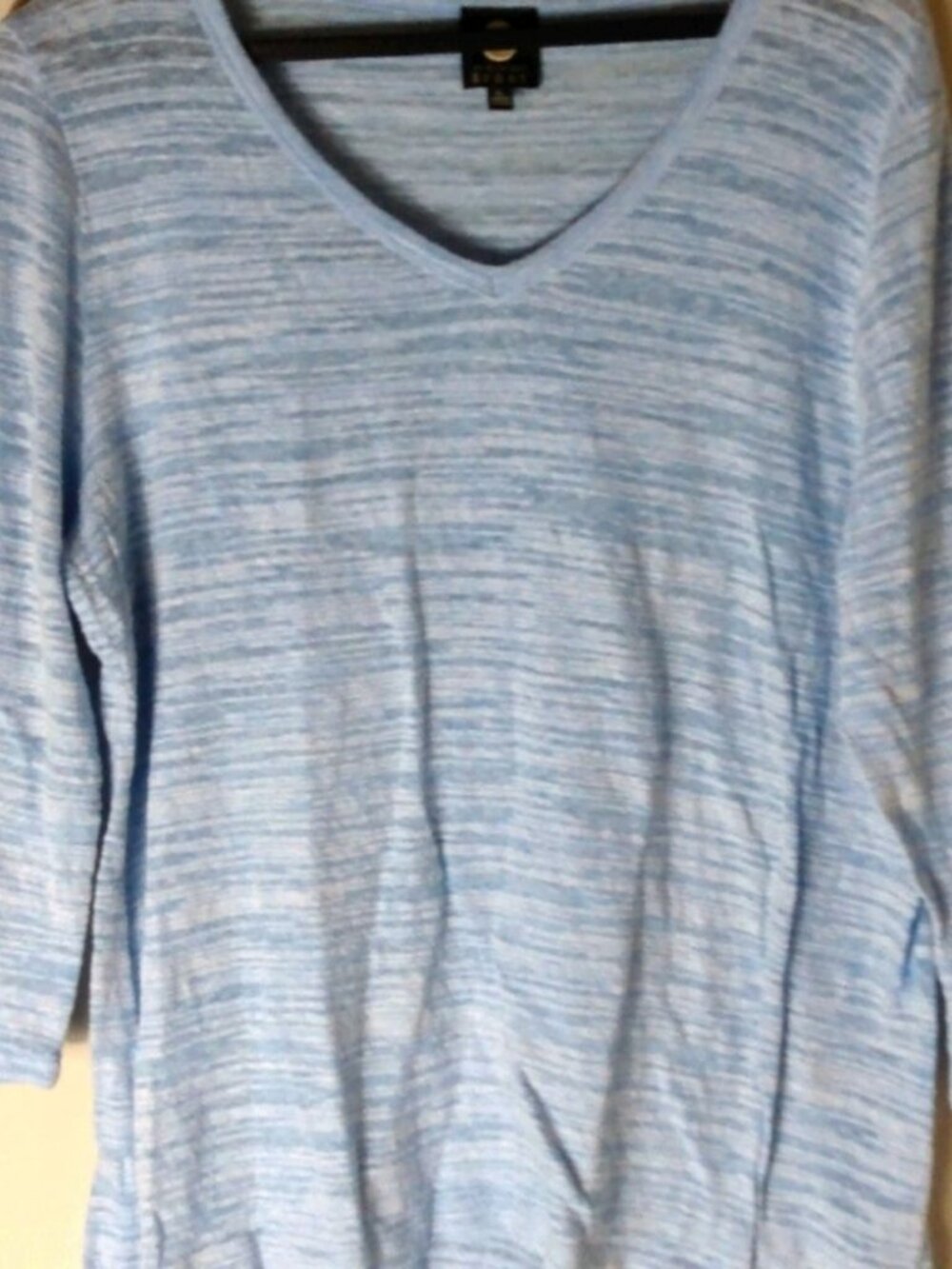 Jones NY XL Light Blue Long Sleeved Top Plus